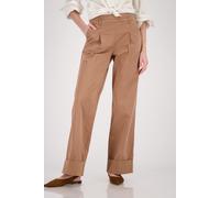 monari - Wide Leg Hose mit Bügelfalte mocca - Gr. - 46