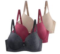Monatsabrechnung Anzeigen Unter 10 Euro Artikel 3er Pack BH Damen Mit Bügel Frauen Spitzen BH Set Leicht Bequemer T-Shirt-BH Vollschalen Push Up Große Brüste Minimizer Bralette Deals of The Day