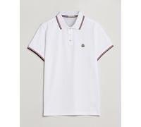 Moncler Contrast Rib Polo White Weiß L