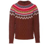 Moncler - Fair Isle Intarsia Cable-Knit Wool Jumper - Größe S - braun