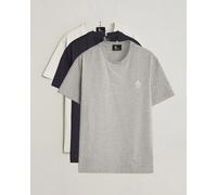 Moncler Grenoble 3-Pack Logo T-Shirts White/Grey/Black Mehrfarbig XL