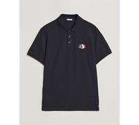 Moncler Tricolore Logo Polo Navy Blau M