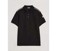 Moncler Tricolore Shoulder Polo Black Schwarz S