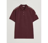 Moncler Tricolore Shoulder Polo Burgundy Rot XL