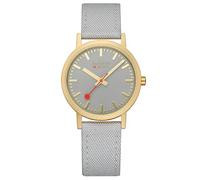 Mondaine Classic Uhr - A660.30314.80SBU - 36 mm - IP Gelbgoldvergoldung - Grau