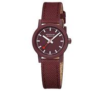 Mondaine Damen Armbanduhr Essence in der Farbe Rot mit Textil-Korkarmband, Gehäusedurchmesser: 32 mm, MS132130LC