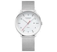 Mondaine MLE.41910.SM Unisex-Armbanduhr Doppio Solar Mesh 41 mm