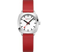 Mondaine Petite Cushion Square Damen Uhr analog Quarzwerk mit Leder Armband MSL.31110.LCV