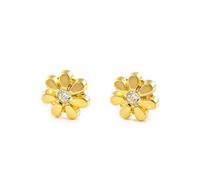 Monde Petit T1729P - Pendientes de bebe/niña oro 9 kts. margarita 7 petalos - Geschenkbox - Garantiezertifikat