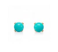 Monde Petit T1769P - Pendientes de bebe/niña oro 18 kts. patillas turquesa 3 mm. - Geschenkbox - Garantiezertifikat