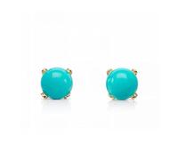 Monde Petit T1770P - Pendientes de bebe/niña oro 18 kts. patillas turquesa 4 mm. - Geschenkbox - Garantiezertifikat