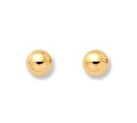 Monde Petit T1786P - Pendientes de bebe/niña oro 18 kts. bola lisa 5 mm. - Geschenkbox - Garantiezertifikat
