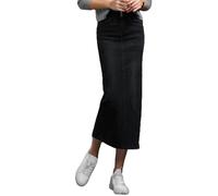 MONDSKL Jeansrock Frauen -denimrock -Rock Langer Jeansrock Frauen Sommer Vintage Schwarzer Langer Rock-schwarz-l