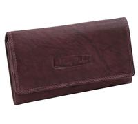 Money Maker - Damen Leder Geldbörse Großer Geldbeutel für Frauen Portemonnaie mit RFID-Schutz Bordeaux