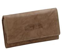 Money Maker - Damen Leder Geldbörse Großer Geldbeutel für Frauen Portemonnaie mit RFID-Schutz Tan