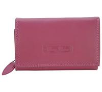 Money Maker Damen Leder Geldbörse - viel Stauraum - Großes Portemonnaie mit RFID-Schutz, Fuchsia