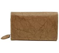 Money Maker - Damen Leder Geldbörse - viel Stauraum - Großes Portemonnaie mit RFID-Schutz, Tan-Beige