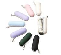 Monivi Mini Travel Sun Umbrella - Pocket UV Sun Rain Dual-Use Umbrella mit Aufbewahrungsbox, 8-Bone Black Anti-UV Coating Parasol für Frauen Mädchen Kinder (Schwarz mit Sakura)