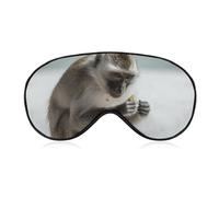 Monkey on the Ground Schlafmaske für Damen und Herren, Seitenschläfer-Augenabdeckung mit verstellbarem Riemen, weich, atmungsaktiv, Verdunkelungsmaske, rutschfest, tiefes Schlafen, Reisezubehör