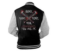 Monkey Print Herren College Jacke Eeny Meeny Miny Moe You Are it Walking Zombie Dead Baseballjacke