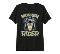 Monkey Rider Motorradfahrer Speed Racing Monkey Premium T-Shirt
