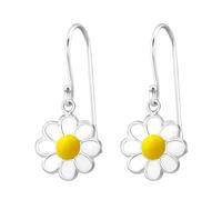 Monkimau Blume Kinder Ohrhänger Ohrringe | 925 Silber | Mädchen Ohrstecker Schmuck | Hypoallergen & Nickelfrei | Kinderohrringe Geschenkidee