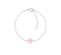 MONKIMAU - Blume - Kinderarmband, Armkettchen, Armreif, Armketten - aus 925 Sterling Silber - verstellbar 13 cm + 3 cm Verlängerung - hypoallergen & nickelfrei - für Mädchen & Kinder