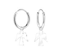 Monkimau - Engel Creolen Kinder und Mädchen - Ohrringe, Ohrstecker, Ohrschmuck - aus 925 Sterling Silber, Sterling Silber - hypoallergen & nickelfrei - für Kinder und Mädchen - handgefertigt