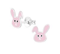 Monkimau Hase Kinder Ohrringe | 925 Silber | Mädchen Ohrstecker Schmuck | Hypoallergen & Nickelfrei | Kinderohrringe Geschenkidee
