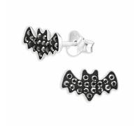 Monkimau Kinderohrstecker Fledermaus aus 925 Sterling Silber mit 38 Kristallen, Hypoallergen & Leicht | Ohrringe Mädchen Geschenk Schmuck