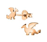 Monkimau Mädchen Ohrringe Drache Ohrstecker aus 925 Sterling Silver echt Silber mit rose Gold plattiert