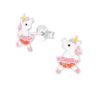 Monkimau Mädchen Ohrringe Einhorn Ohrstecker aus 925 Sterling Silver Silber