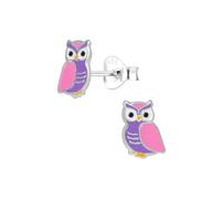 Monkimau Mädchen Ohrringe Eule | Ohrstecker aus 925 Sterling Silber | Kinderohrringe hypoallergen