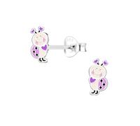 Monkimau Mädchen Ohrringe Marienkäfer | Ohrstecker aus 925 Sterling Silber | Kinderohrringe hypoallergen