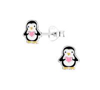 Monkimau Mädchen Ohrringe Pinguin | Ohrstecker aus 925 Sterling Silber | Kinderohrringe hypoallergen