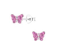Monkimau Mädchen Ohrringe Schmetterling | Ohrstecker aus 925 Sterling Silber | Kinderohrringe hypoallergen