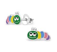 Monkimau Mädchen Ohrringe Wurm Raupe Ohrstecker aus 925 Sterling Silver Silber