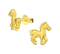 Monkimau Pferd Kinder Ohrringe | 925 Silber | Mädchen Ohrstecker Schmuck | Hypoallergen & Nickelfrei | Kinderohrringe Geschenkidee