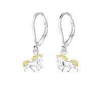 Monkimau - Pferde Ohrringe, Ohrstecker, Ohrschmuck - aus 925 Sterling Silber - hypoallergen & nickelfrei - für Damen und Mädchen - handgefertigt, hypoallergen und kleine Geschenkidee
