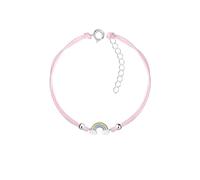 MONKIMAU - Regenbogen - Kinderarmband, Armkettchen, Armreif, Armketten - aus 925 Sterling Silber - verstellbar 13 cm + 3 cm Verlängerung - hypoallergen & nickelfrei - für Mädchen & Kinder