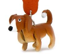 MONKIMAU Schlüsselanhänger Tiere 3D Labrador Retriever aus Echtleder - handgefertigt Leder Tieranhänger - Geschenk für Damen, Frauen, Kinder und Tierliebhaber