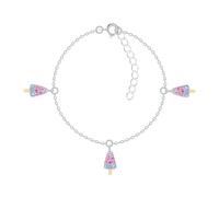 MONKIMAU - süßem Motiv - Kinderarmband, Armkettchen, Armreif, Armketten - aus 925 Sterling Silber - verstellbar 13 cm + 3 cm Verlängerung - hypoallergen & nickelfrei - für Mädchen & Kinder