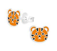 Monkimau Tiger Kinder Ohrringe Mädchen Ohrstecker 925 Silber