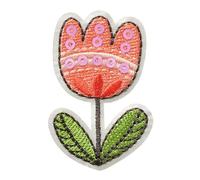 Mono Quick 06163 Tulpe mit Pailletten Bügelbild, Patch, ca. 4,8 x 3,1 cm