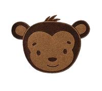 Mono Quick 0626x Tier Applikation, Bügelbild, Patch, Affe Giraffe Elefant Alpaka Koala, Tierkopf (06261 - Affenkopf)