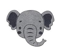 Mono Quick 0626x Tier Applikation, Bügelbild, Patch, Affe Giraffe Elefant Alpaka Koala, Tierkopf (06265 - Elefantenkopf)