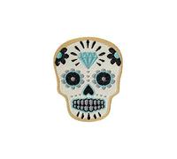 Mono Quick 08316 Totenkopf BEIGE, Applikation, Día de Muertos Bügelbild, Patch, Bunt - ca. 3,6 x 3 cm