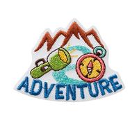 Mono Quick 10036 Abenteuer Wandern Bügelbild, Patch, ca. 4 x 5,2 cm Camping Outdoor