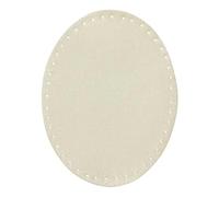 Mono Quick 100xx 2er Flicken Wildlederimitat, Applikation, Bügelbild, Patch Oval (10046 - Wollweiß)