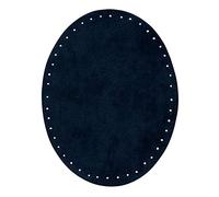 Mono Quick 100xx 2er Flicken Wildlederimitat, Applikation, Bügelbild, Patch Oval (10049 - Dunkelblau)